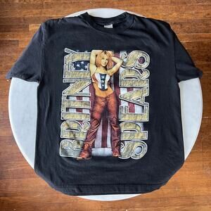 Vintage Y2K 2000s Britney Spears Oops I Did It Again Tour Two Sided Rap T Shirt